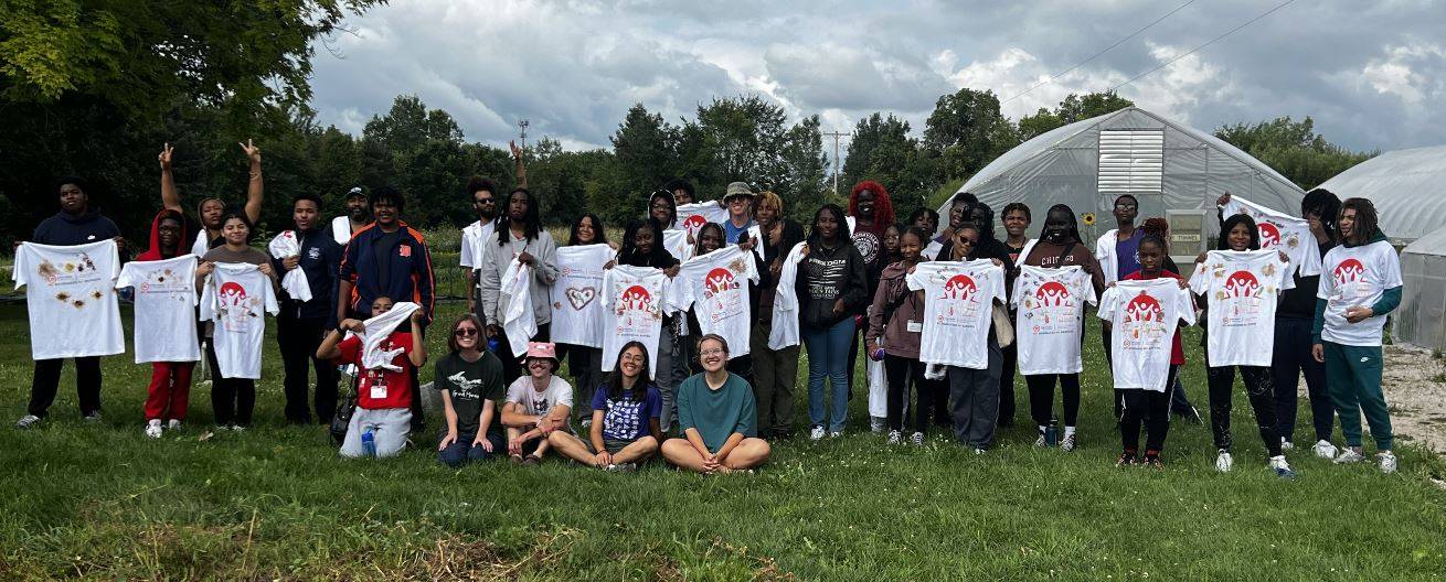visitors at the farm